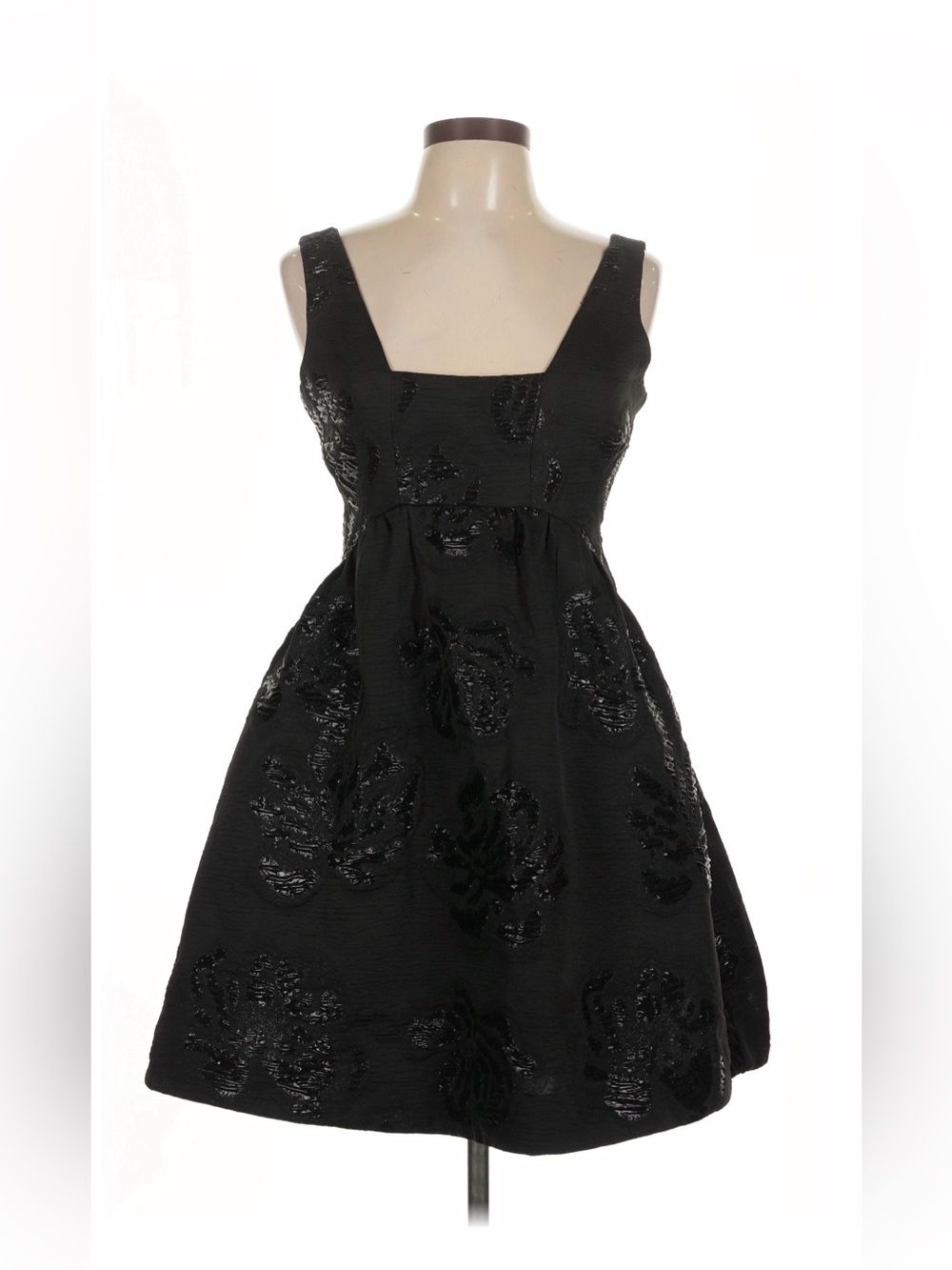 NWT Maeve by Anthropologie Jacquard Black Mini Dress
